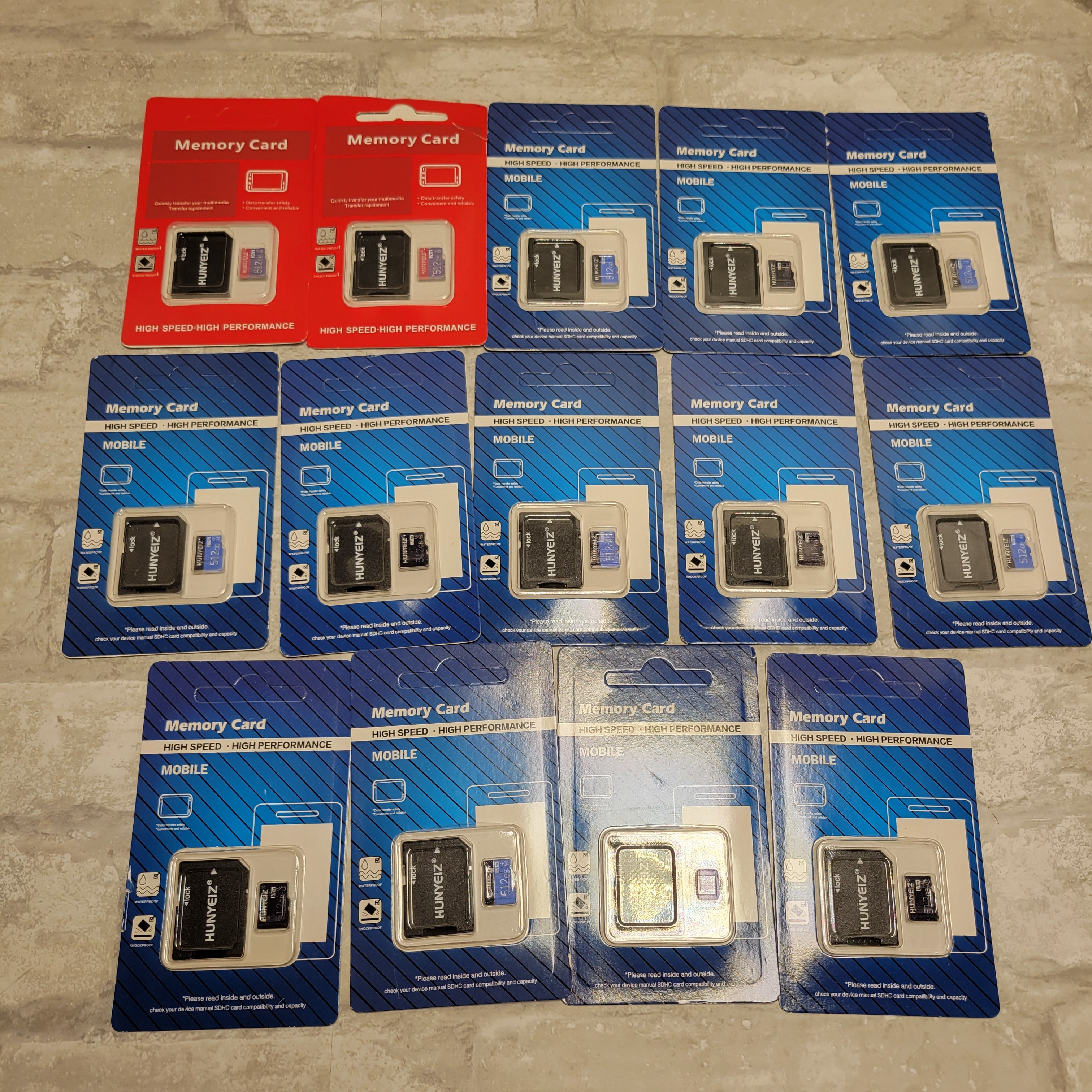 512GB Micro SD Card with Adapter, Lot of 14 (8109837648110)